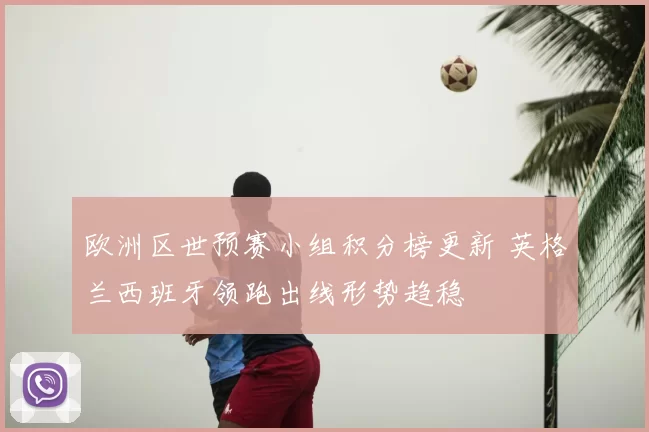 欧洲区世预赛小组积分榜更新 英格兰西班牙领跑出线形势趋稳
