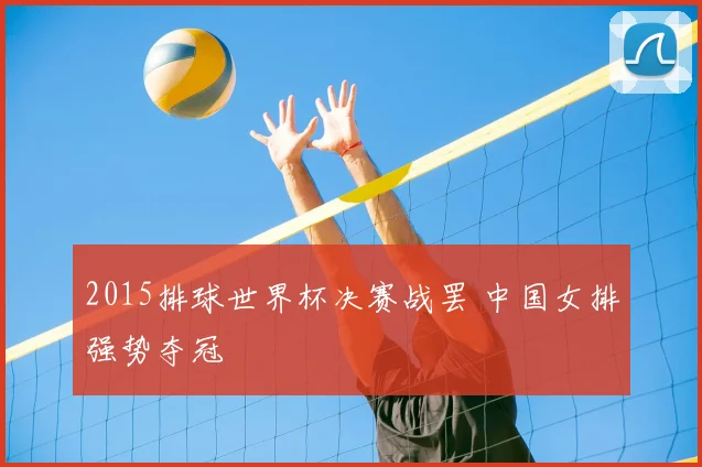 2015排球世界杯决赛战罢 中国女排强势夺冠